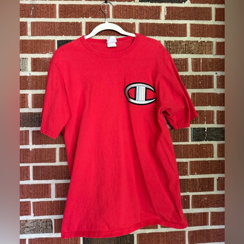2000s Style Champion Red Crewneck Tee